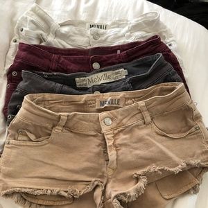 Brandy Melville cut off shorts lot of 4 size EU 38